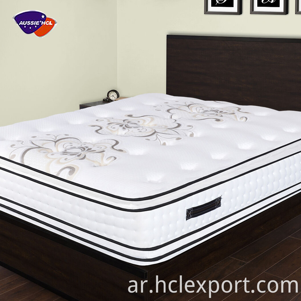 أفضل مصنع Aussie نائم جيدا بوصة لفّات مرتبة مرتبة مرتبة مزدوجة King Gel Memory Foam Spring Matress